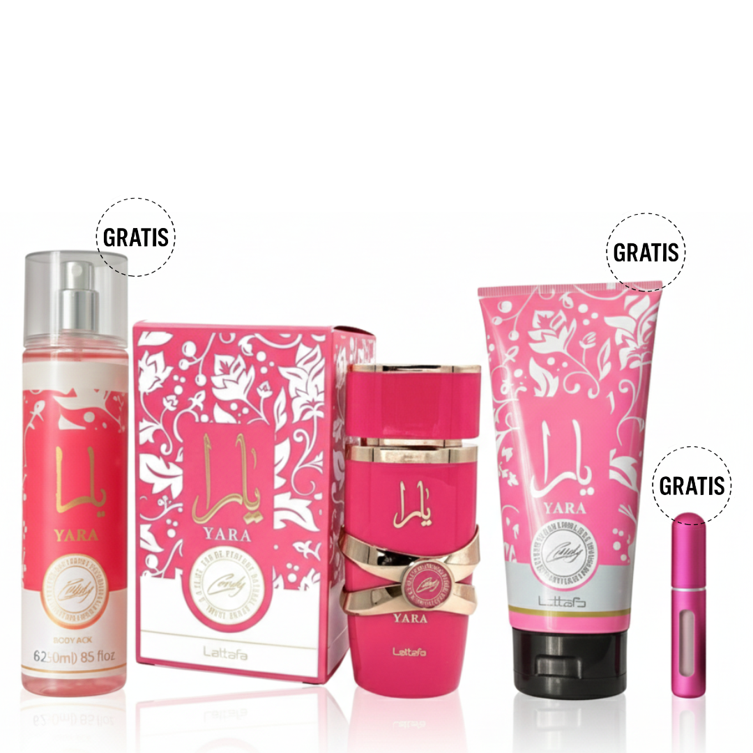 KIT YARA CANDY LATTAFA 100ml + OBSEQUIOS